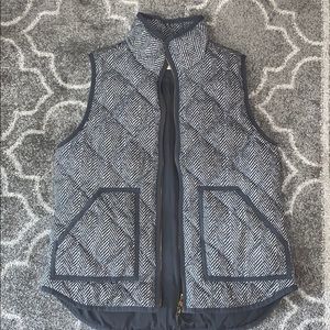 Jcrew Gray Herringbone Vest